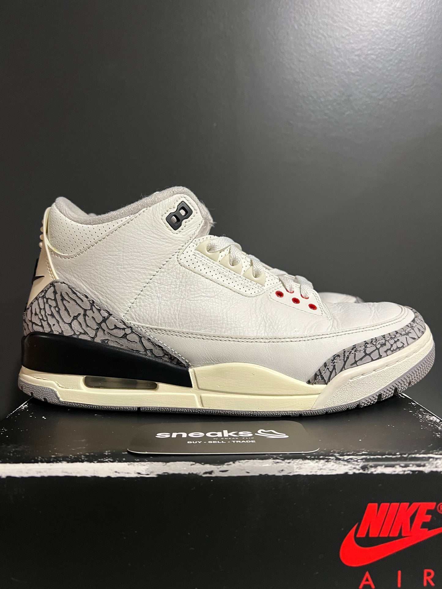 USED Air Jordan 3 Retro 'White Cement Reimagined' DN3707 100 SIZE 9M OG ALL AG25-170