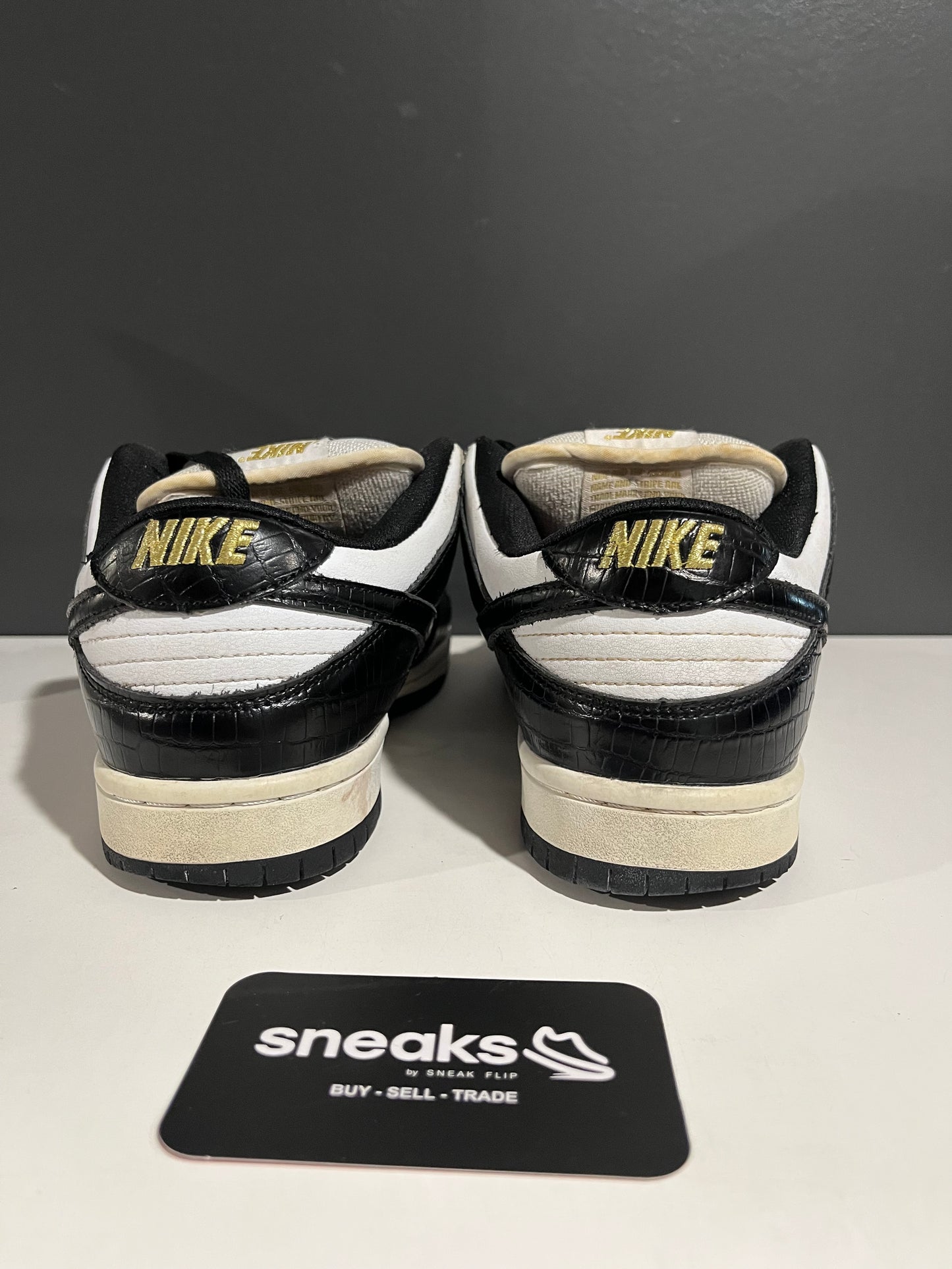USED Supreme x Dunk Low OG SB QS Black DH3228-102 SIZE 7M NO BOX