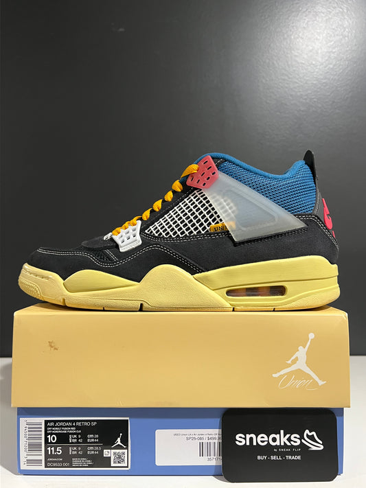 USED Union LA x Air Jordan 4 Retro Off Noir DC9533-001 SIZE 10M OG ALL SP25-085