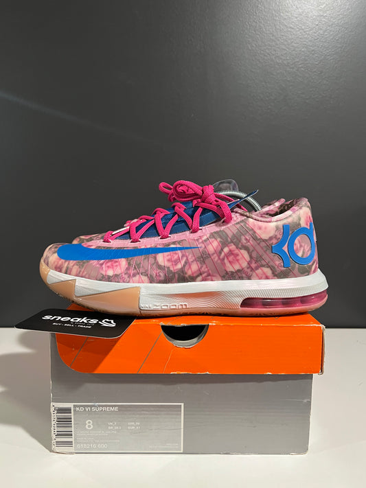 USED KD 6 Supreme Aunt Pearl 618216-600 SIZE 8M OG ALL JN25-261
