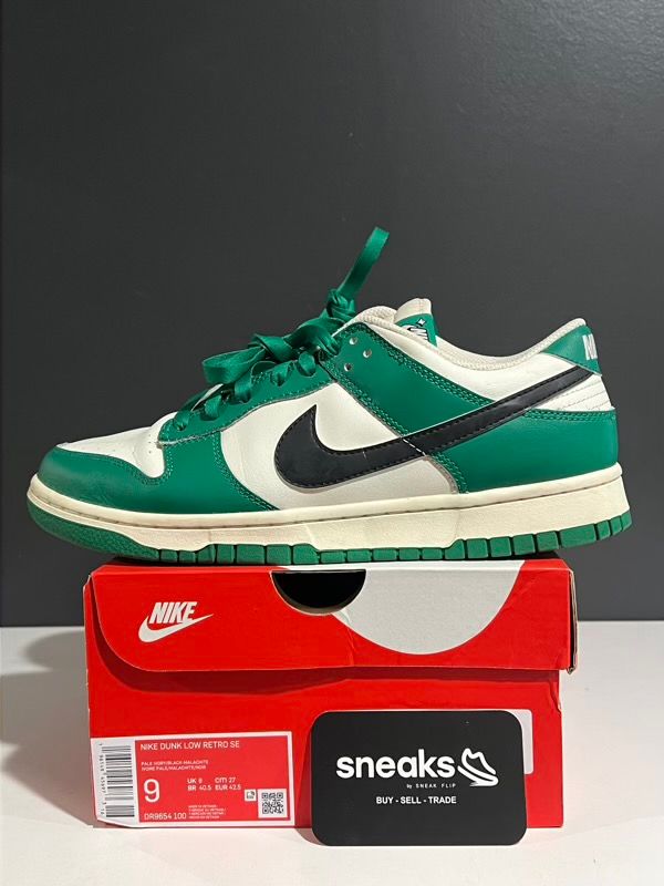 USED SIZE 9M Nike Dunk Low SE Lottery Pack Malachite Green - Used
