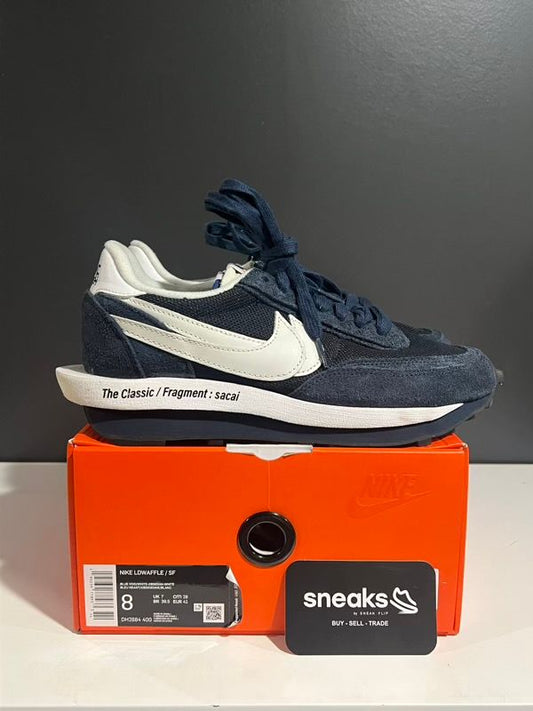 USED SIZE 8M Nike LD Waffle SF sacai Fragment Blue Void - Used