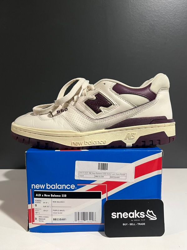USED SIZE 9M New Balance 550 Aime Leon Dore Purple - Used