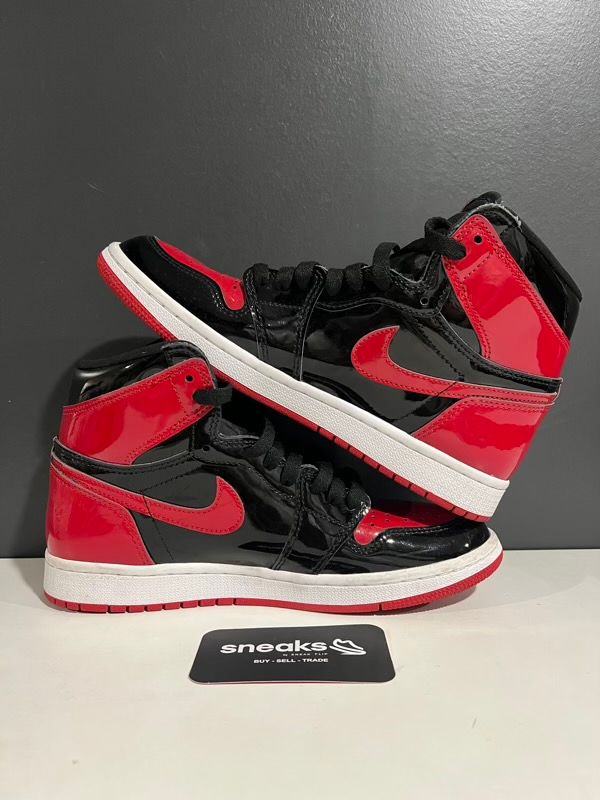 Jordan 1 Retro High OG Patent Bred (GS) - Used