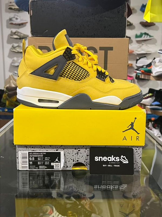 USED SIZE 9.5M Jordan 4 Retro Lightning (2021) - Used