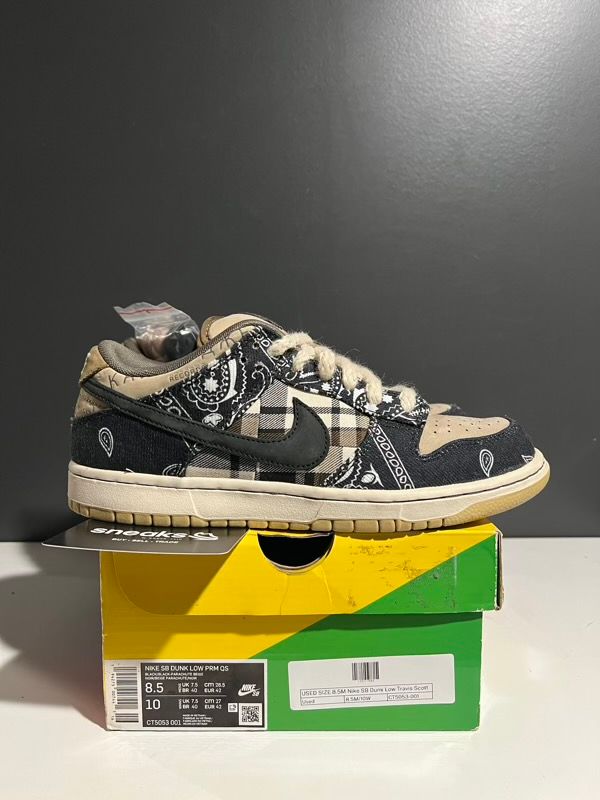 USED SIZE 8.5M Nike SB Dunk Low Travis Scott - Used
