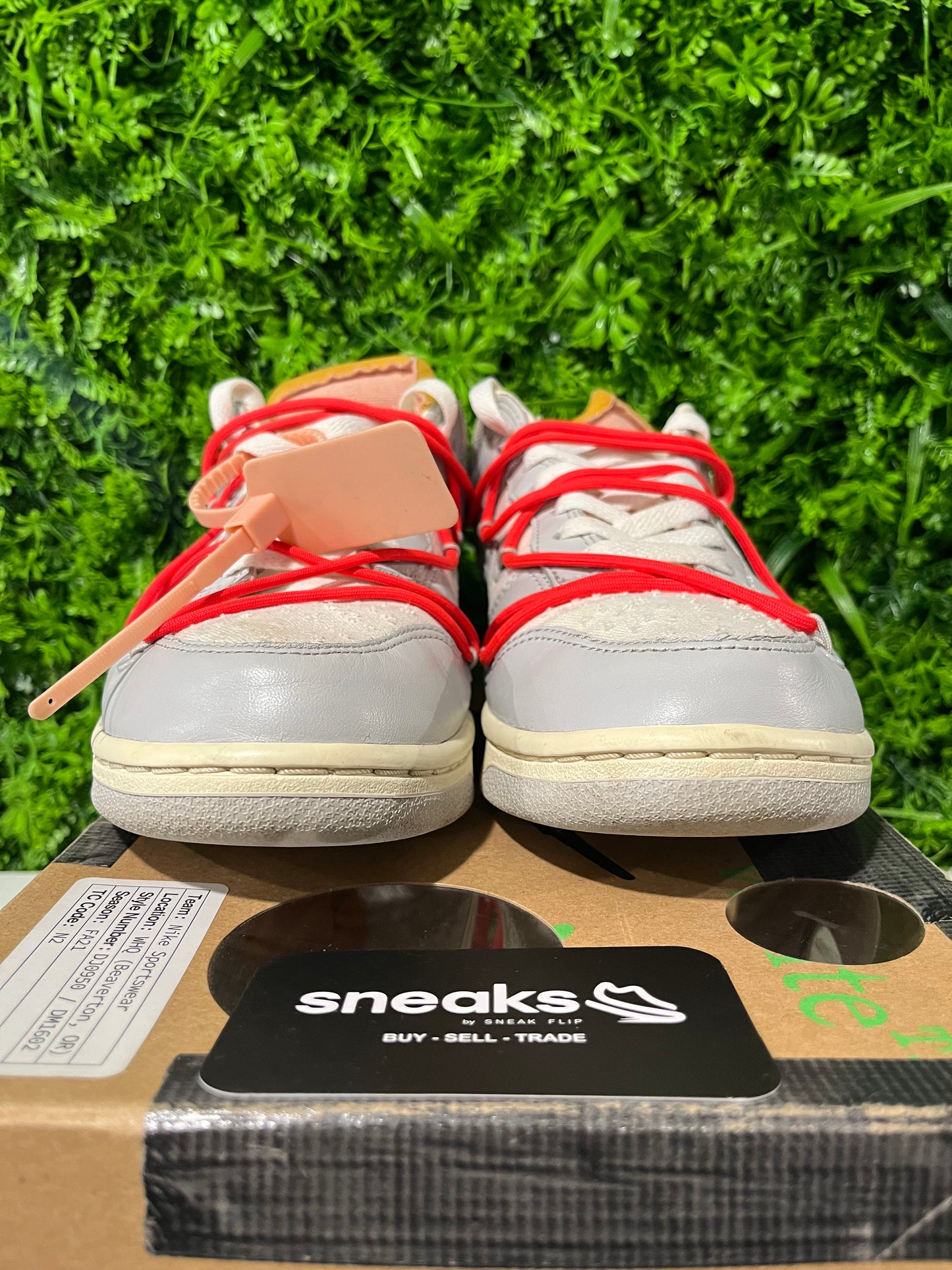USED Off-White x Dunk Low Lot 06 of 50 DM1602-110 SIZE 9M