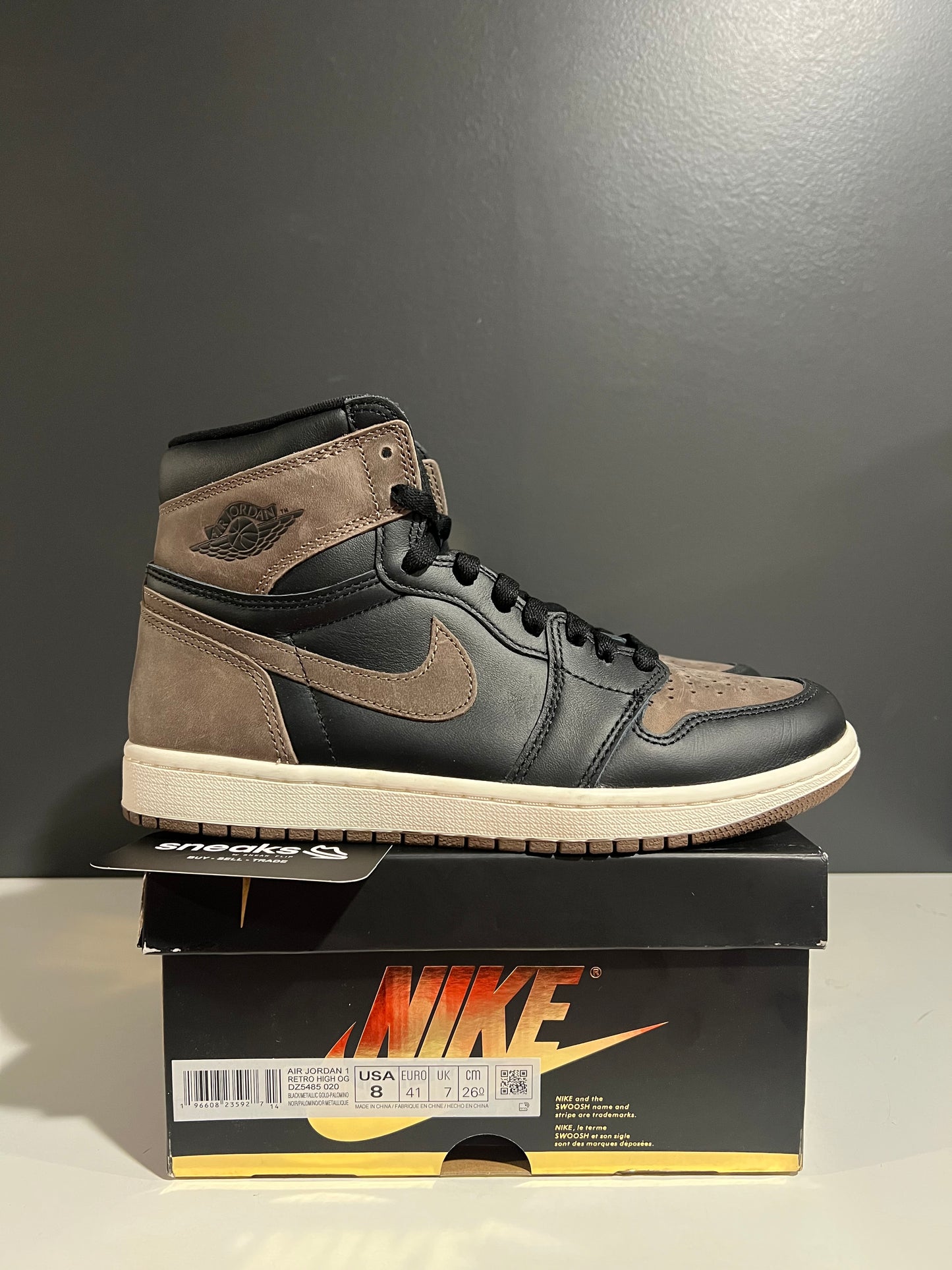 USED Air Jordan 1 Retro High OG Palomino DZ5485-020 SIZE 8M OG ALL JY25-255