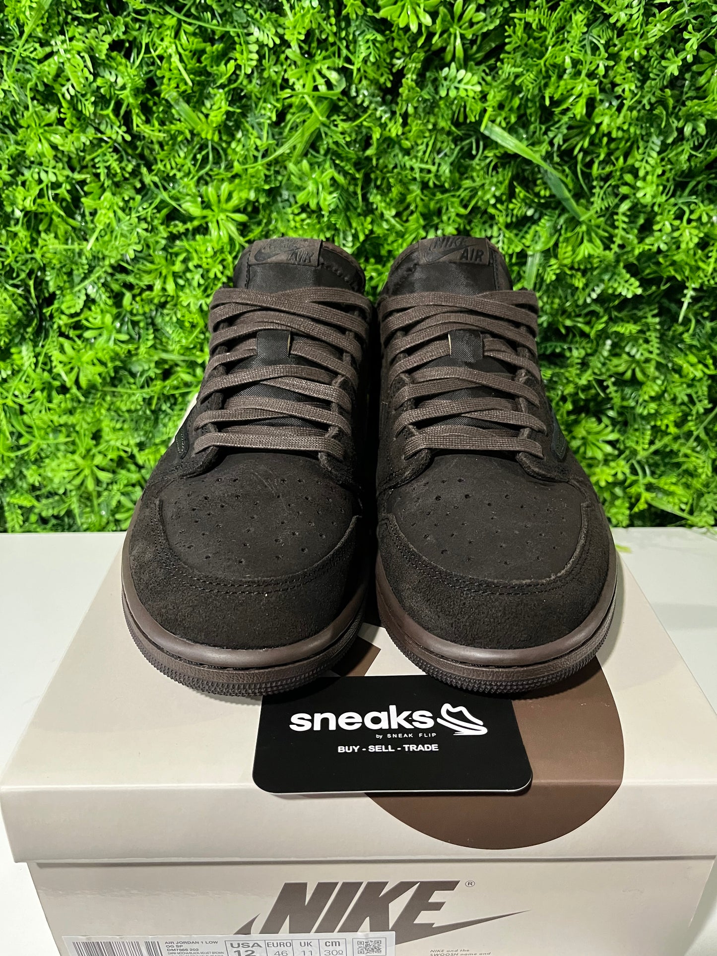 USED Travis Scott x Air Jordan 1 Retro Low OG SP Velvet Brown DM7866-202 SIZE 12M OG ALL