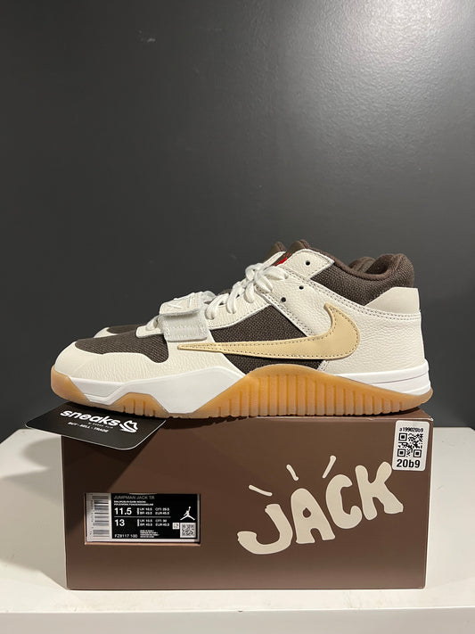 USED Travis Scott x Jordan Jumpman Jack TR Sail FZ8117-100 SIZE 11.5M OG ALL AG25-384