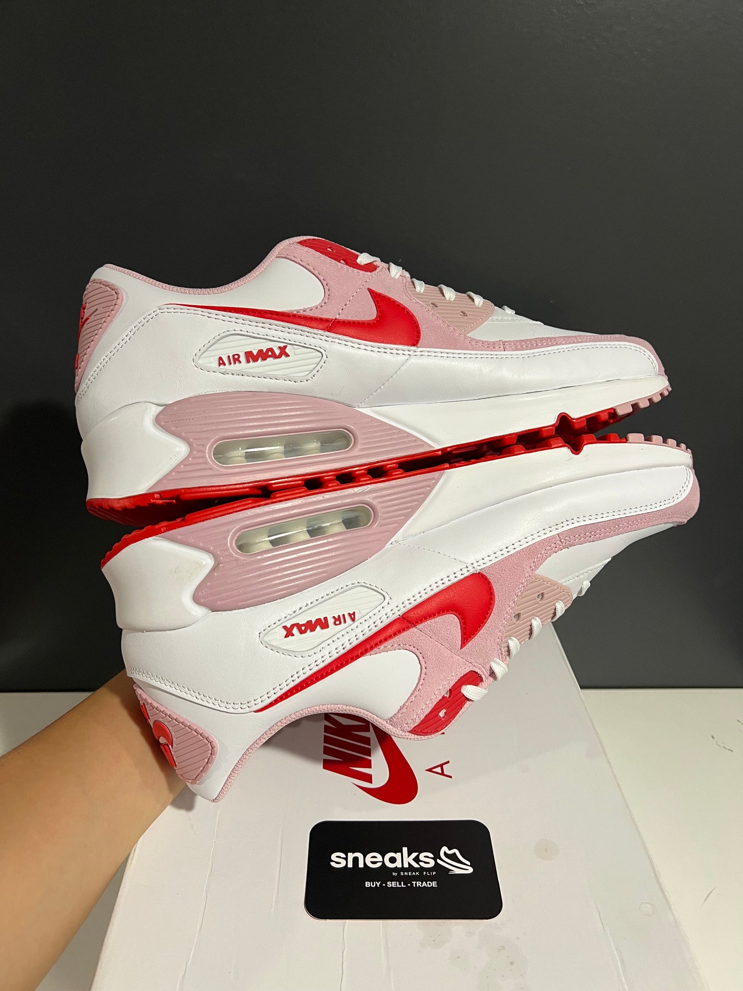 USED Wmns Air Max 90 Love Letter DD8029-100 SIZE 14M OG ALL