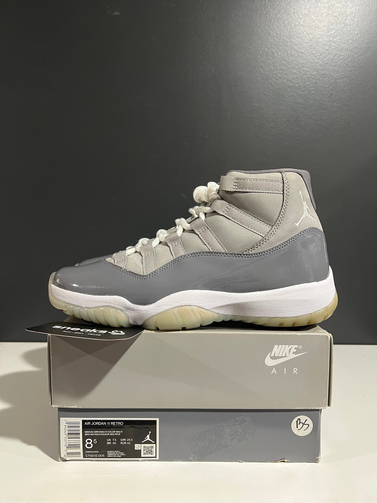 USED Air Jordan 11 Retro Cool Grey 2021 CT8012-005 SIZE 8.5M OG ALL AG25-201