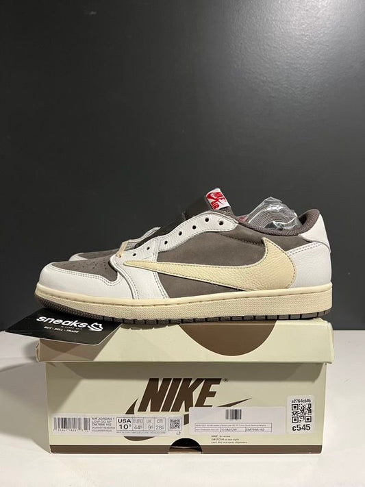 NEW SIZE 10.5M Jordan 1 Retro Low OG SP Travis Scott Reverse Mocha - New (DAMAGED BOX LID)