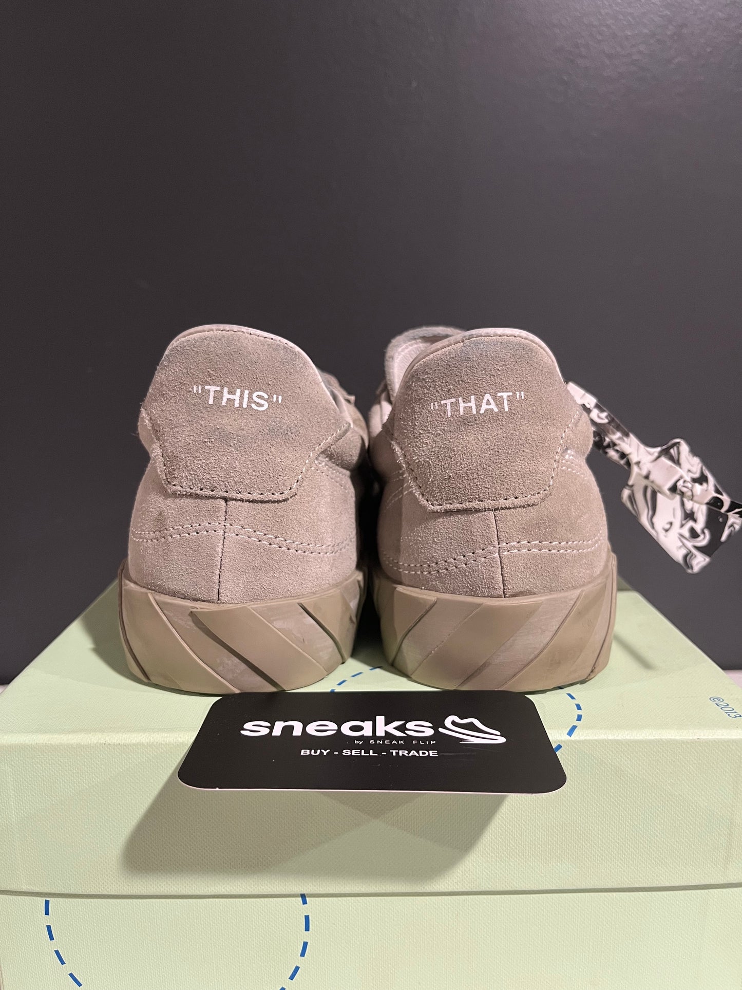 USED Off White Wmns Vulc Sneaker Dark Beige 0WIA178F21LEA0016101 39EU OG ALL