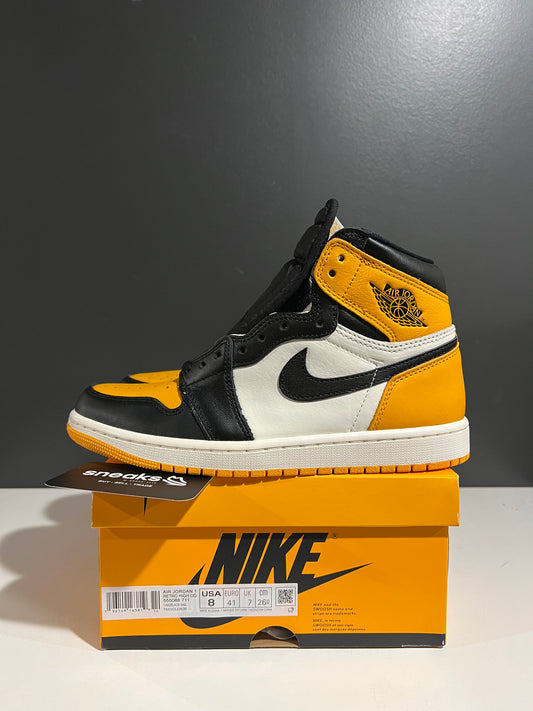 USED Air Jordan 1 Retro High OG Yellow Toe 555088-711 SIZE 8M OG ALL AG25-247