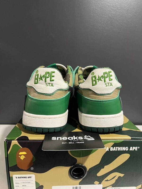 USED SIZE 11M A Bathing Ape Bape SK8 Sta ABC Camo Green 2022 - Used