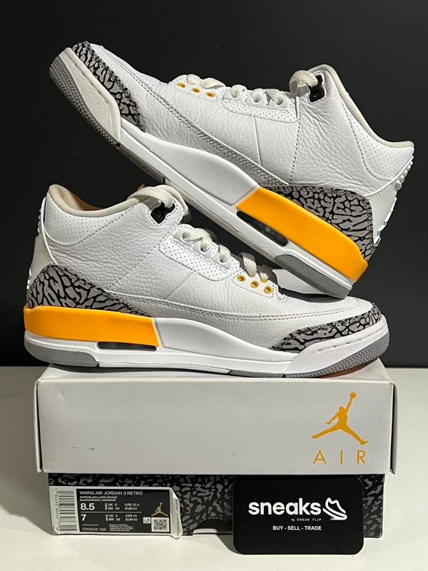 USED SIZE 7M Jordan 3 Retro Laser Orange (Women's) - Used