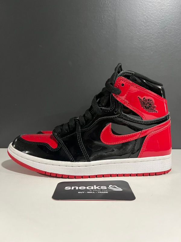 Jordan 1 Retro High OG Patent Bred (GS) - Used