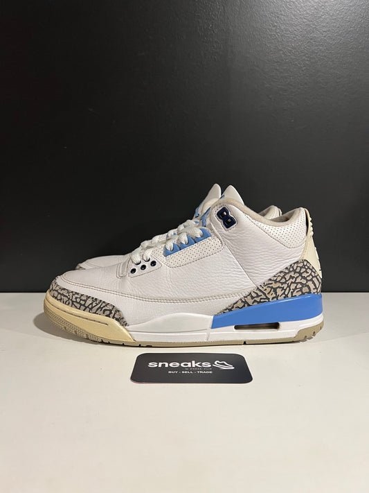 USED Air Jordan 3 Retro UNC CT8532-104 SIZE 8M NO BOX AG25-40