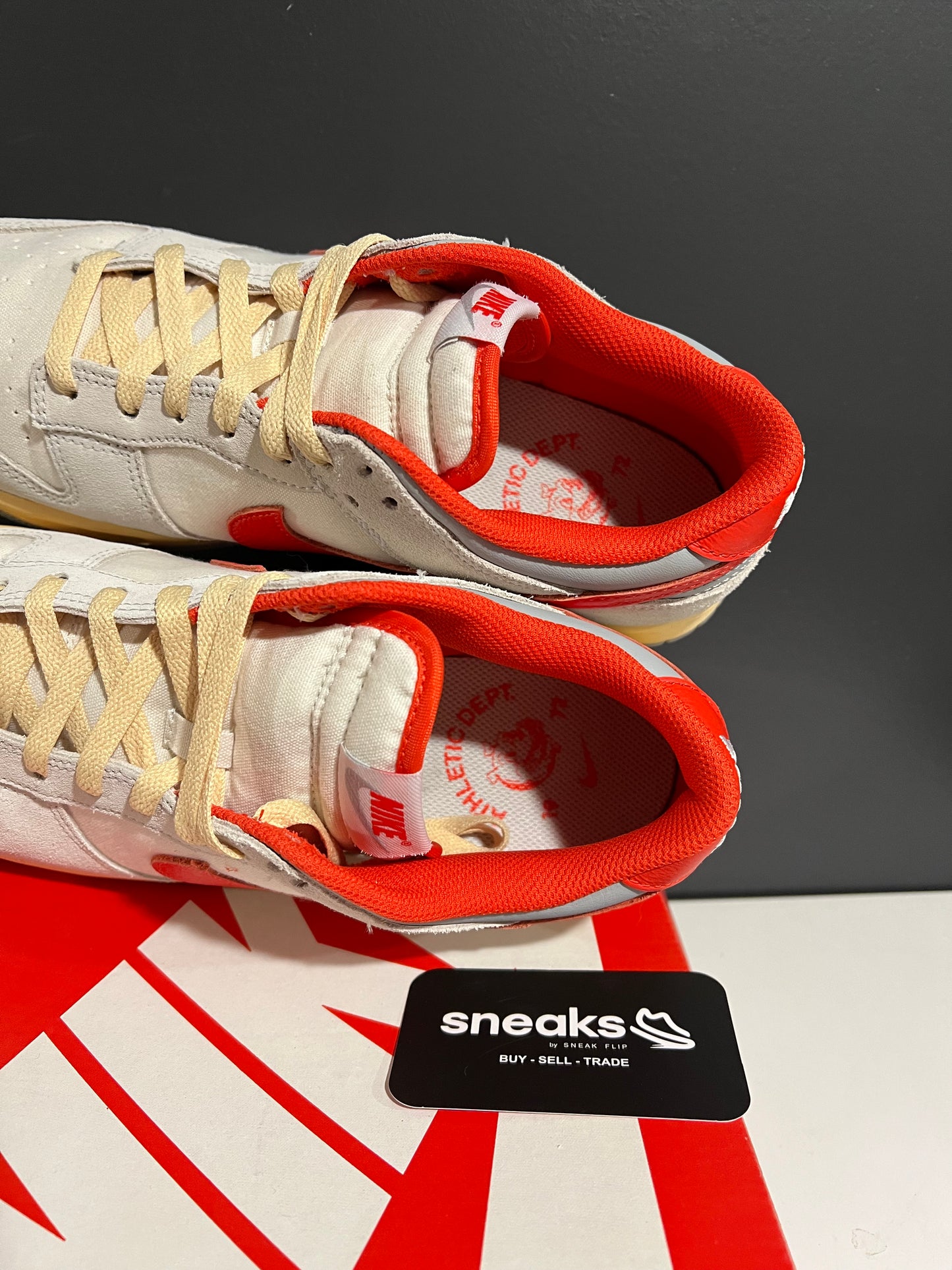 USED Nike Dunk Low ’85 Athletic Department Picante Red FJ5429-133 SIZE 10M OG ALL JY25-245