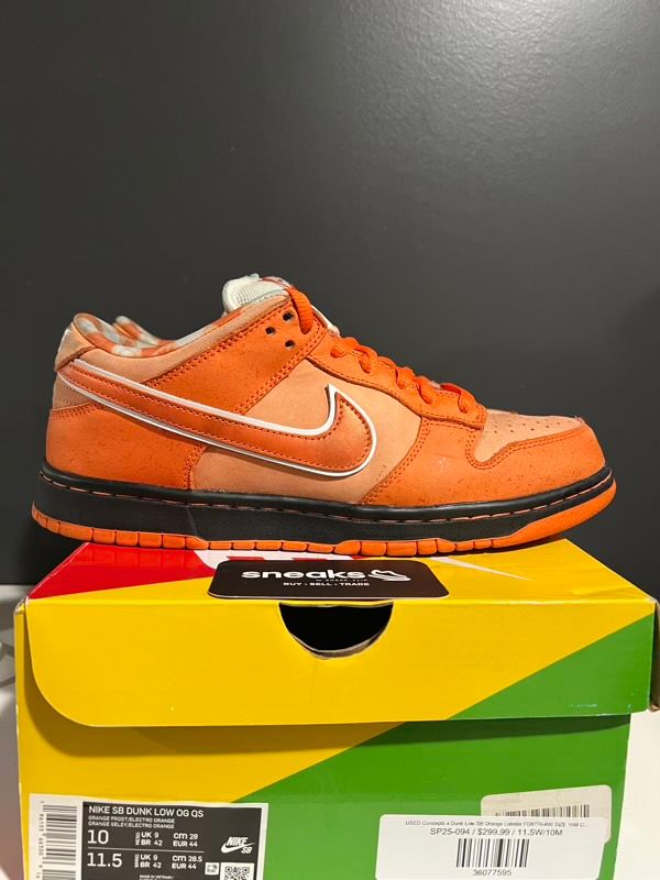 Nike SB Dunk Low Concepts Orange Lobster - Used