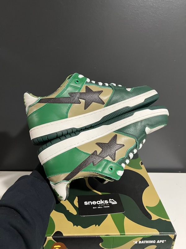 USED SIZE 11M A Bathing Ape Bape SK8 Sta ABC Camo Green 2022 - Used
