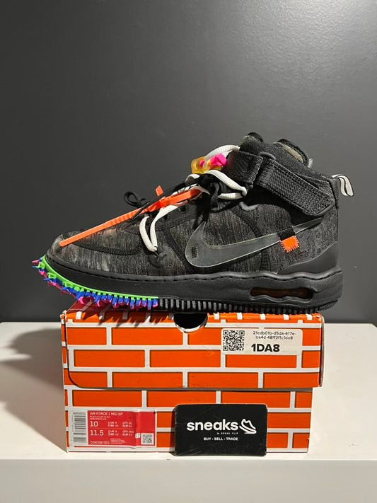 NEW SIZE 10M Nike Air Force 1 Mid Off-White Black