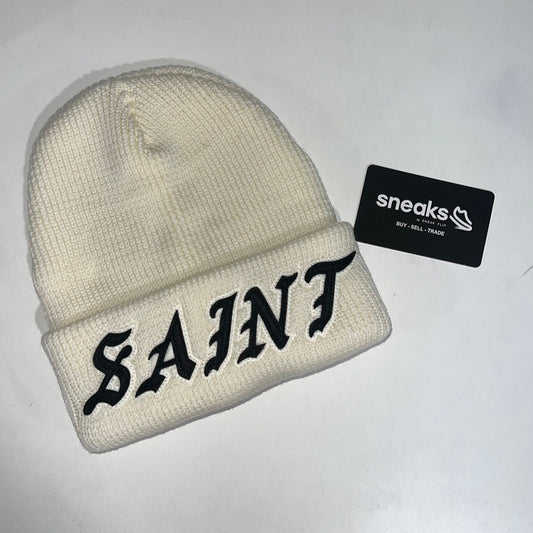 Saint Michael Knit Cap White