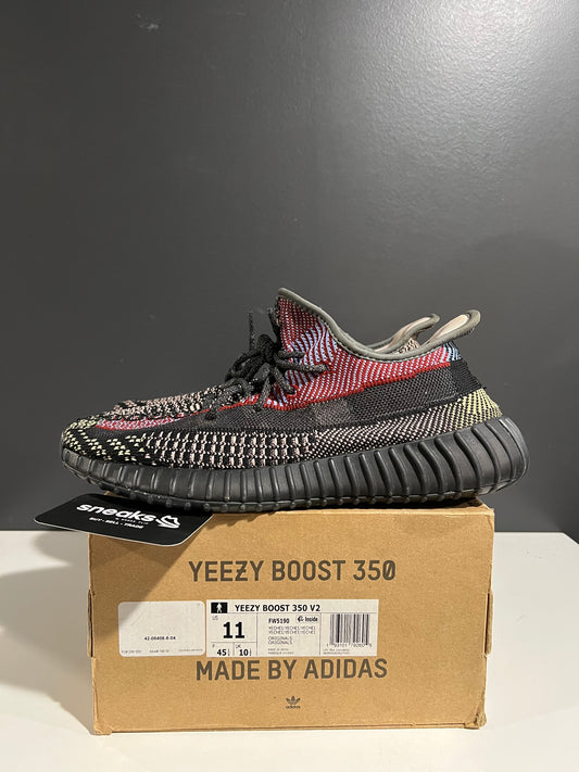 USED Yeezy Boost 350 V2 Yecheil Non-Reflective FW5190 SIZE 11M OG ALL AG25-325