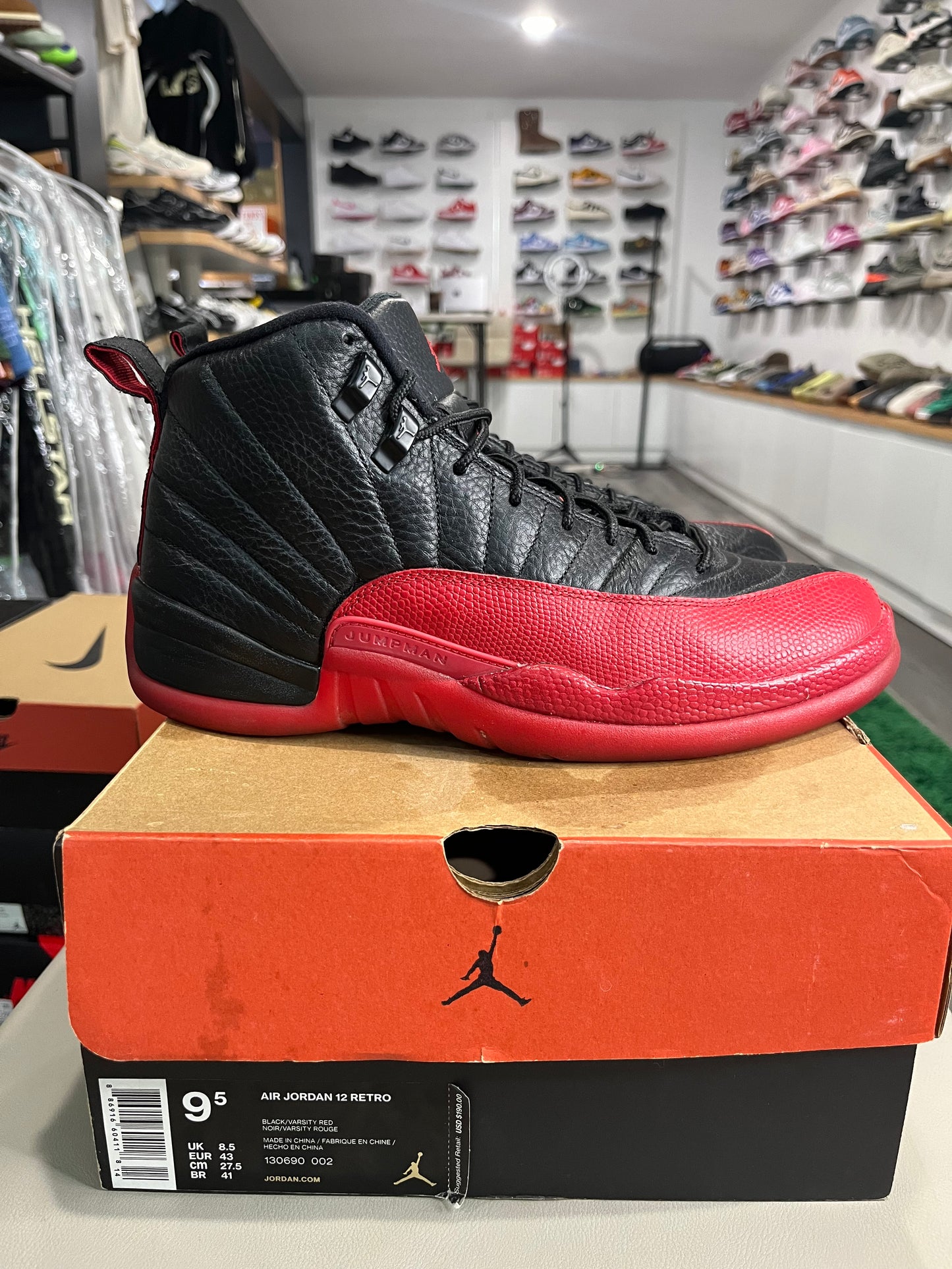 Air Jordan 12 Retro Flu Game 2016 130690-002 USED SIZE 9.5M