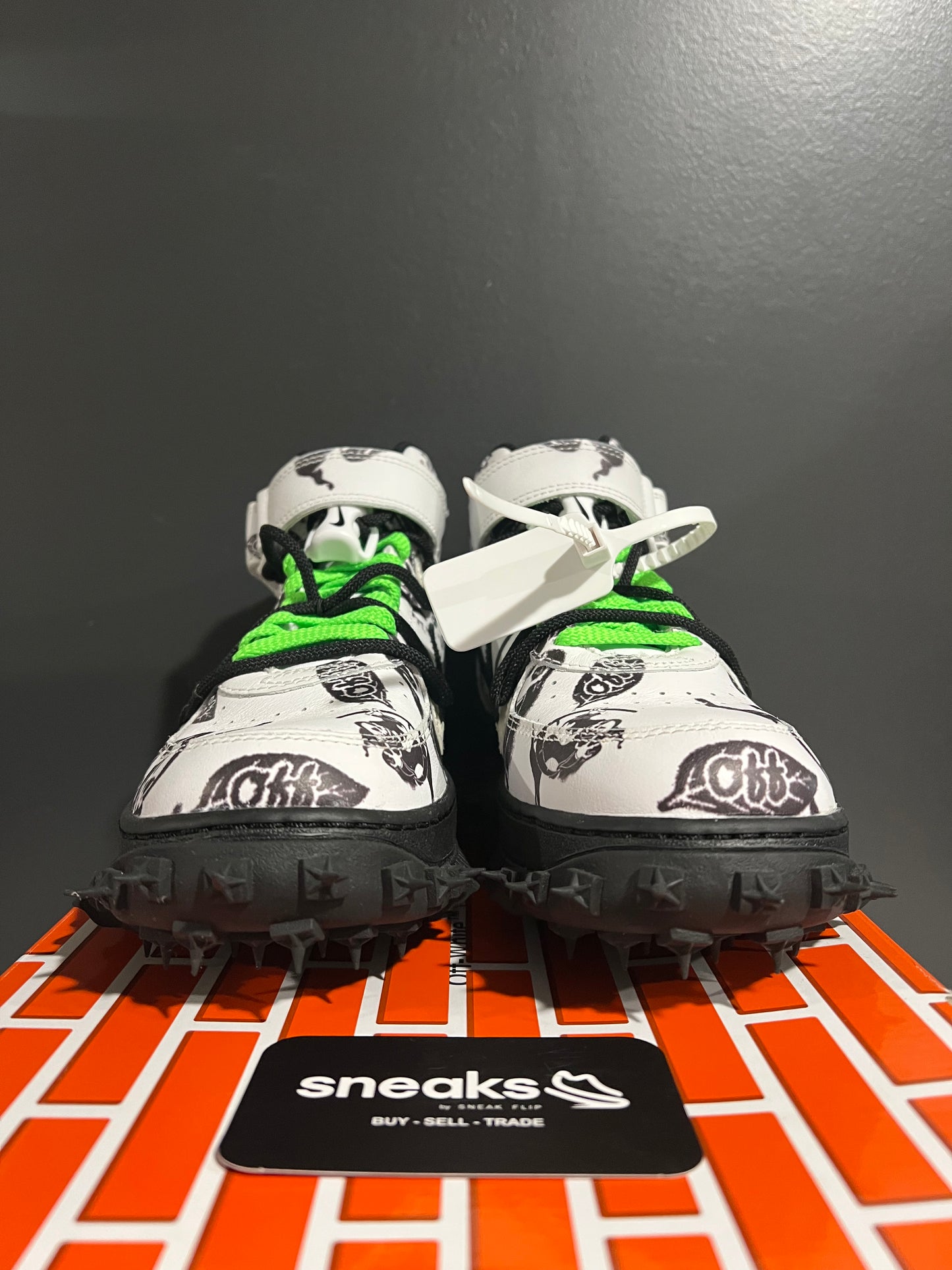 USED Off-White x Air Force 1 Mid SP Leather Grim Reaper DR0500-102 SIZE 6.5M OG ALL SP25-087