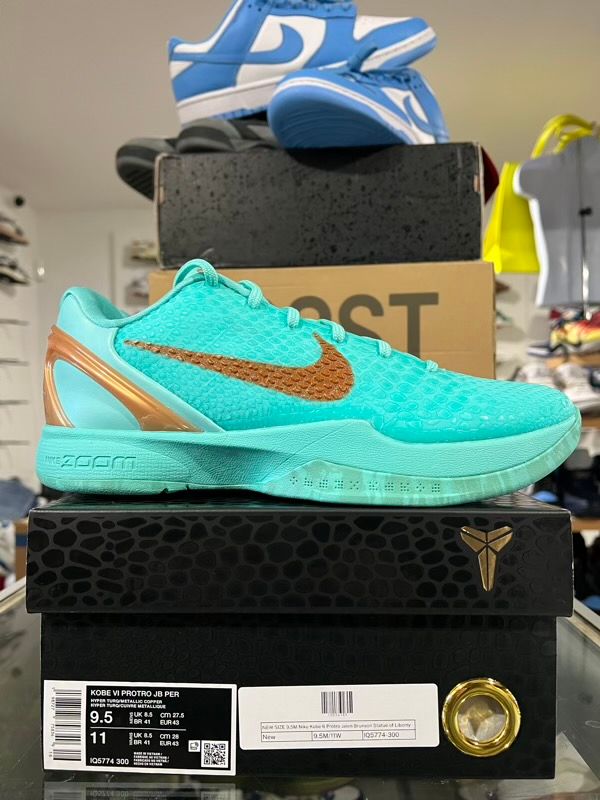 NEW SIZE 9.5M Nike Kobe 6 Protro Jalen Brunson Statue of Liberty