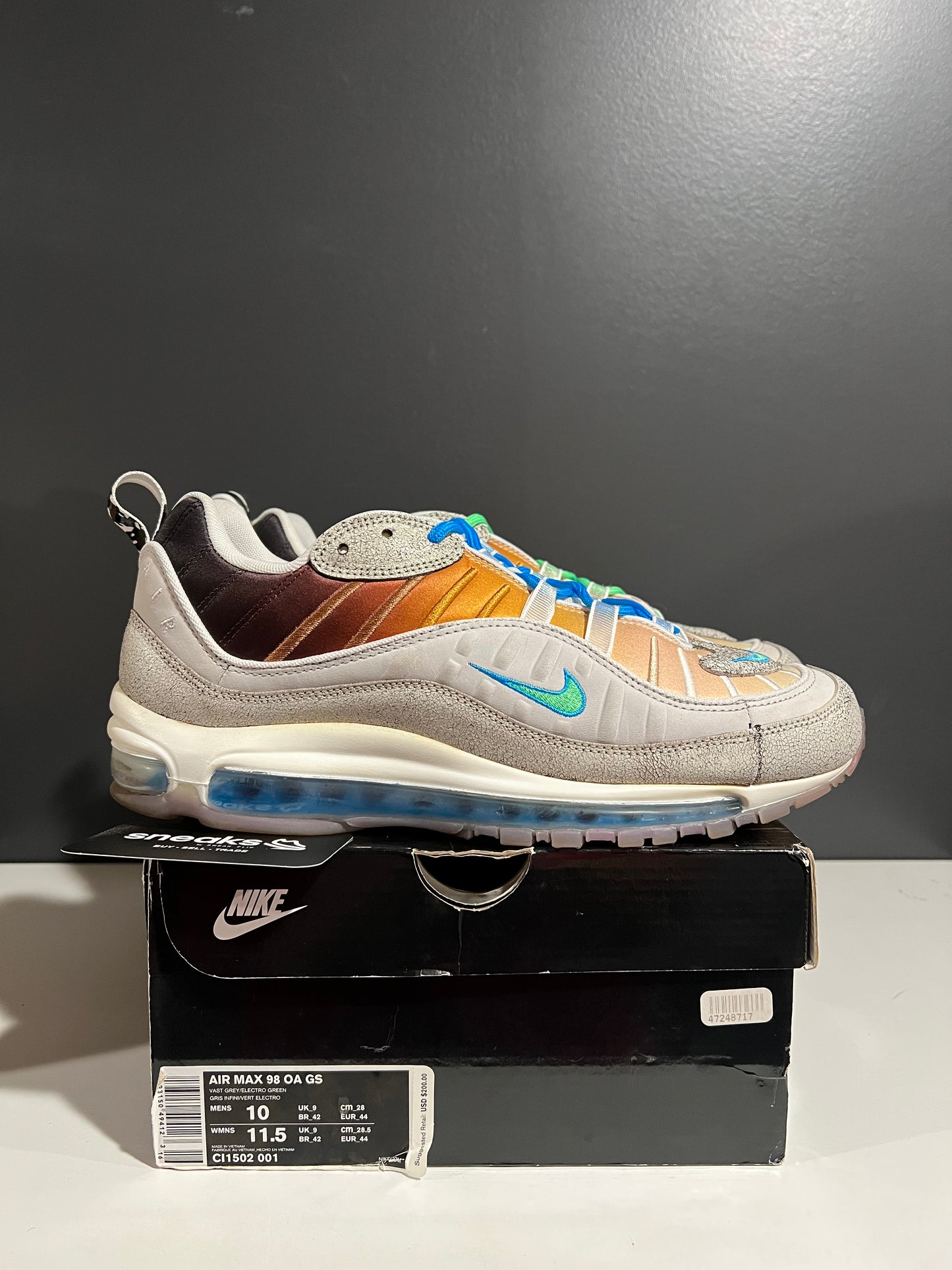 USED Air Max 98 On Air NYC La Mezcla CI1502-001 SIZE 10M OG ALL JY25-66