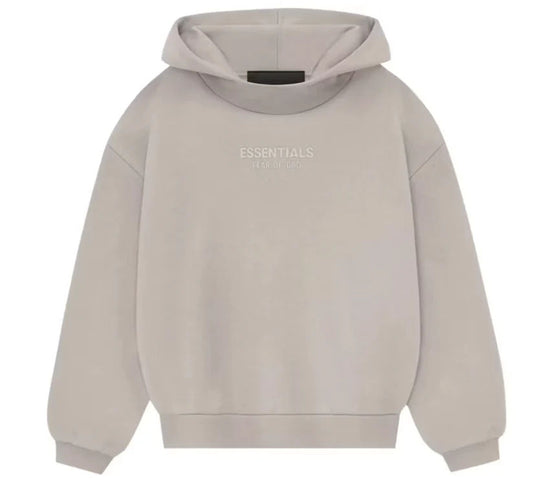 Fear of God Essentials Kids Hoodie Silver Cloud