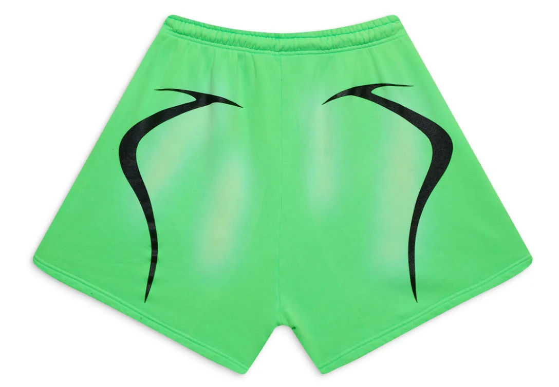 Hellstar Warm Up Shorts Neon Green