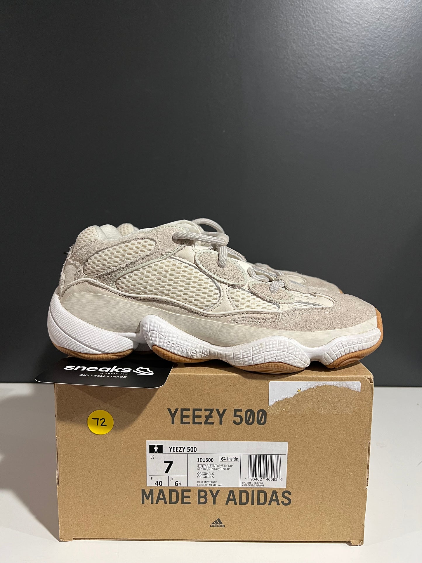 USED Yeezy 500 Stone Taupe ID1600 SIZE 7M OG ALL AG25-80