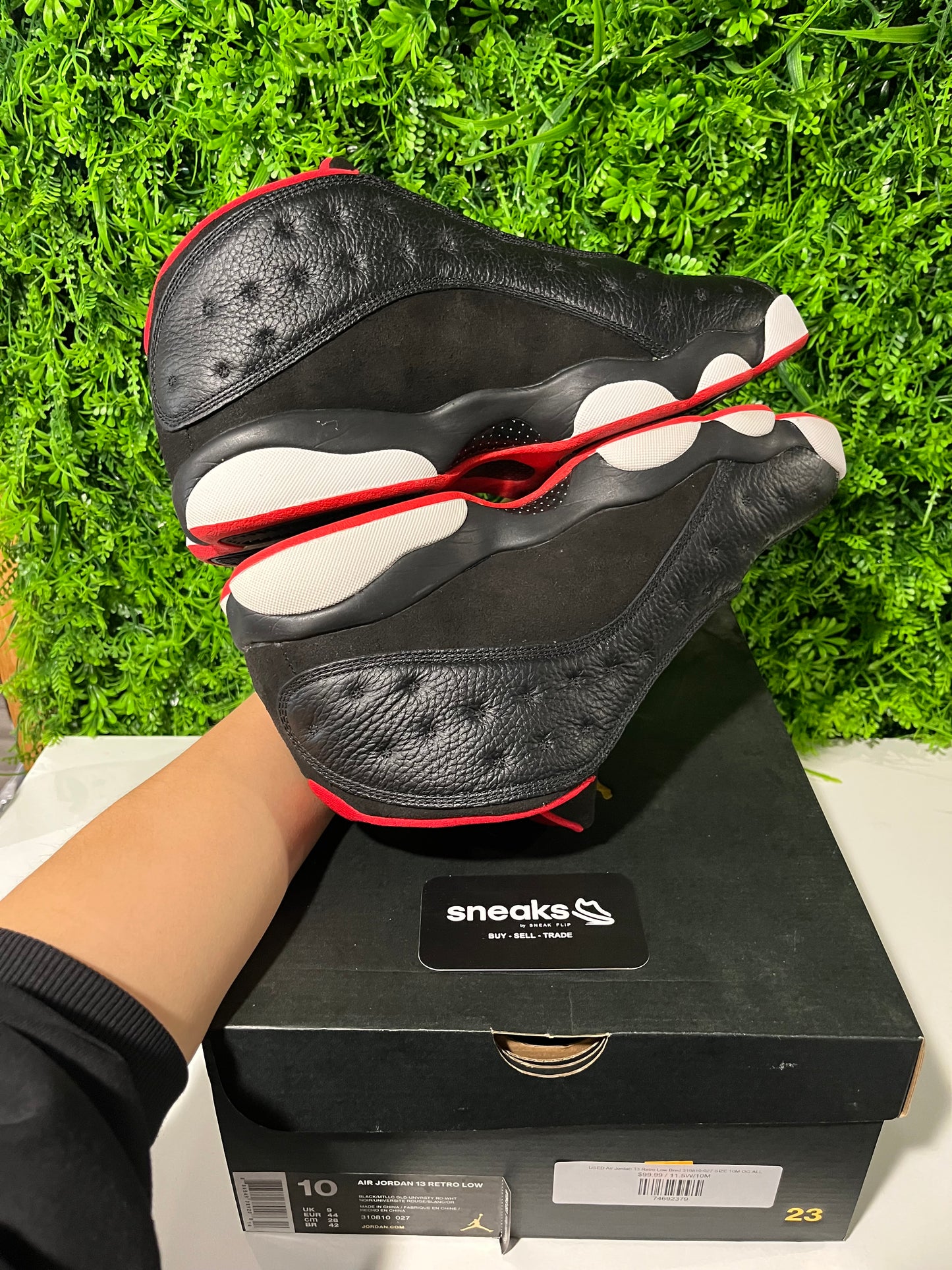 USED Air Jordan 13 Retro Low Bred 310810-027 SIZE 10M OG ALL