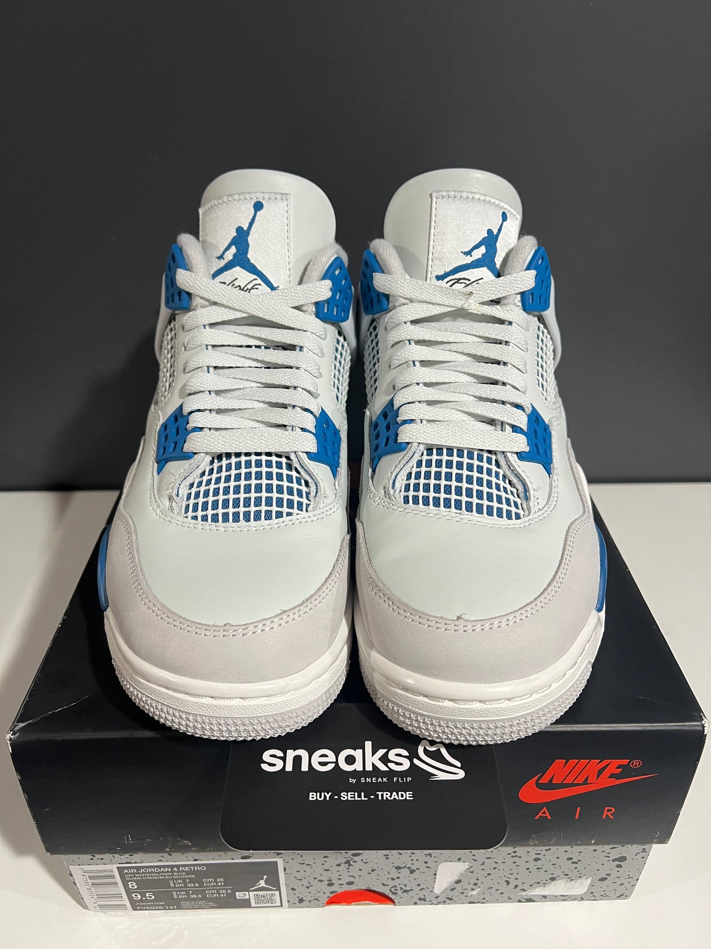 USED Air Jordan 4 Retro Military Blue 2024 FV5029-141 SIZE 8M OG ALL AG25-98