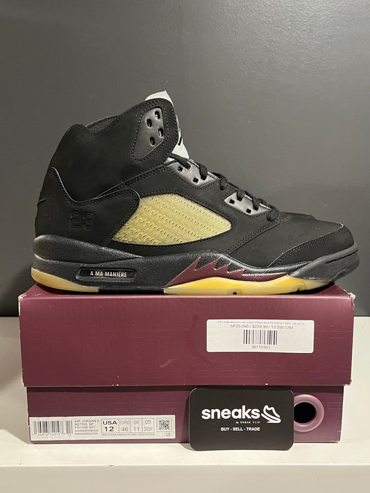 USED A Ma Maniére x Air Jordan 5 Retro Dusk FD1330-001 SIZE 12M OG ALL SP25-095