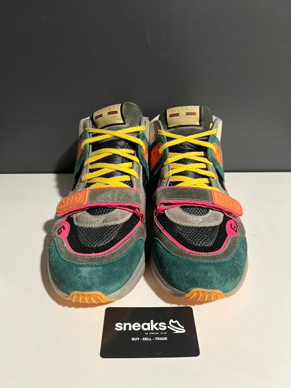 USED SIZE 12M Gucci Ultrapace Mid Green Teal - USED NO BOX