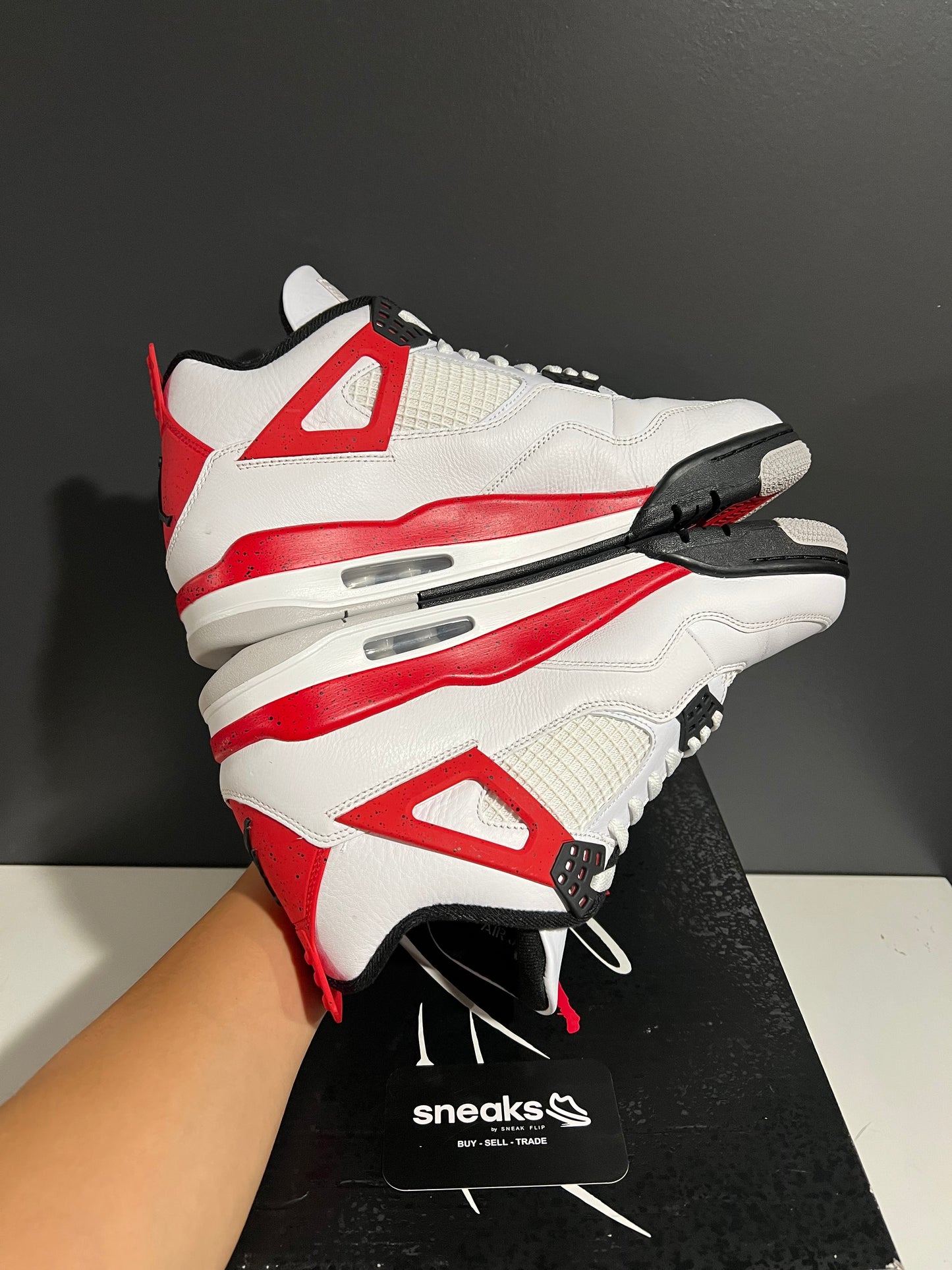 USED Air Jordan 4 Retro Red Cement DH6927-161 SIZE 11M OG ALL SP25-124