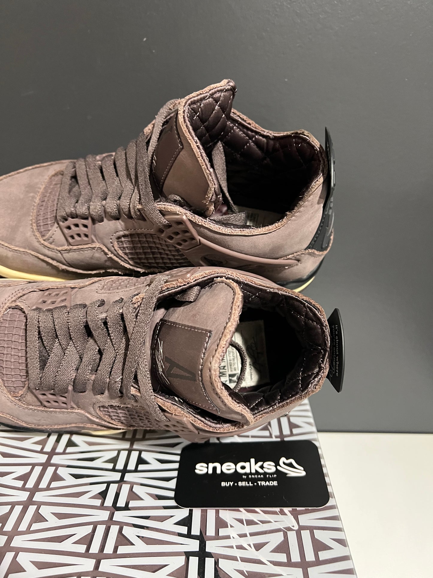 USED A Ma Maniére x Air Jordan 4 Retro Violet Ore DV6773-220 SIZE 6.5M OG ALL JN25-194