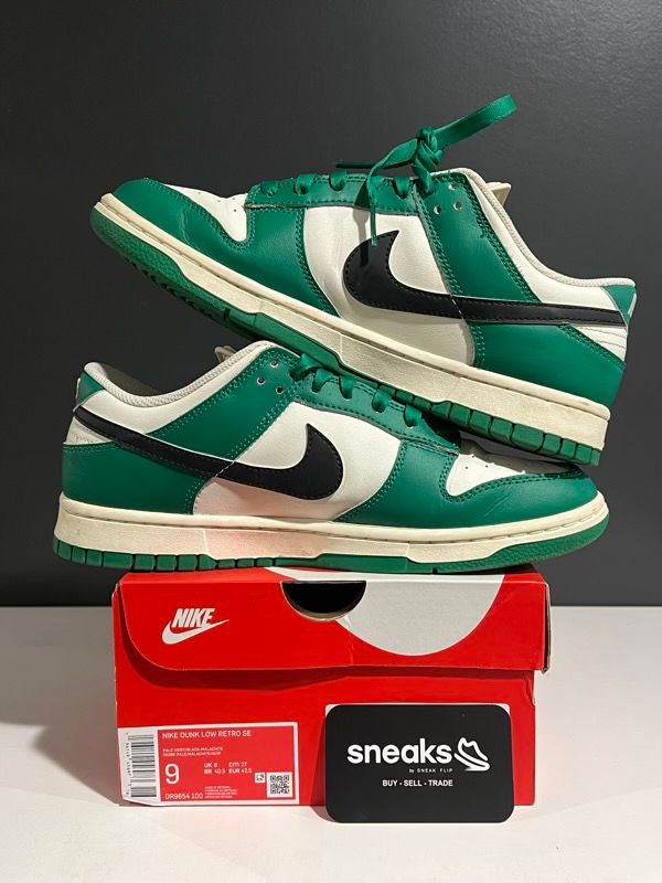 USED SIZE 9M Nike Dunk Low SE Lottery Pack Malachite Green - Used