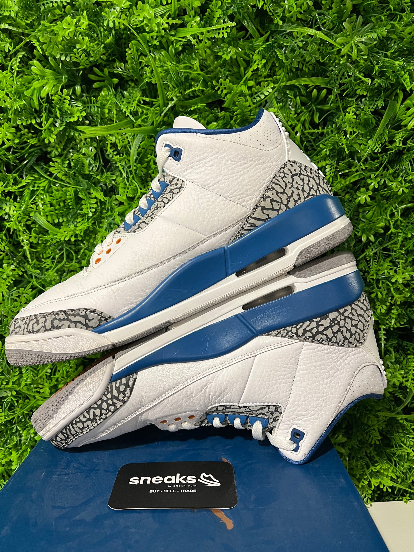 USED Air Jordan 3 Retro Washington Wizards CT8532-148 SIZE 11.5M OG ALL