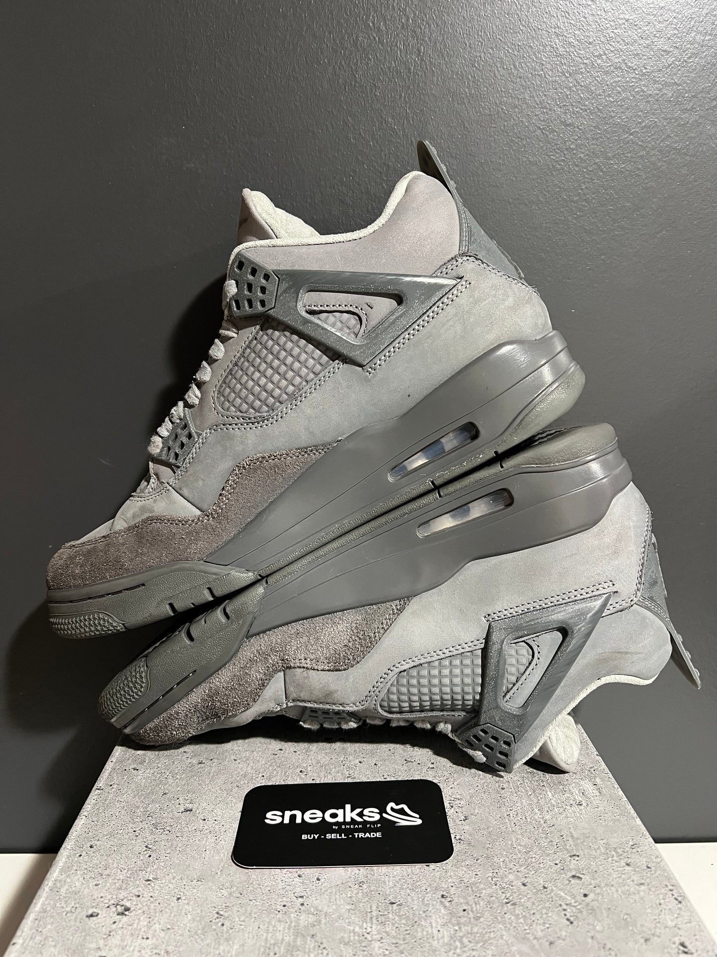 USED Air Jordan 4 Retro SE Wet Cement FQ7928-001 SIZE 9M OG ALL AG25-205