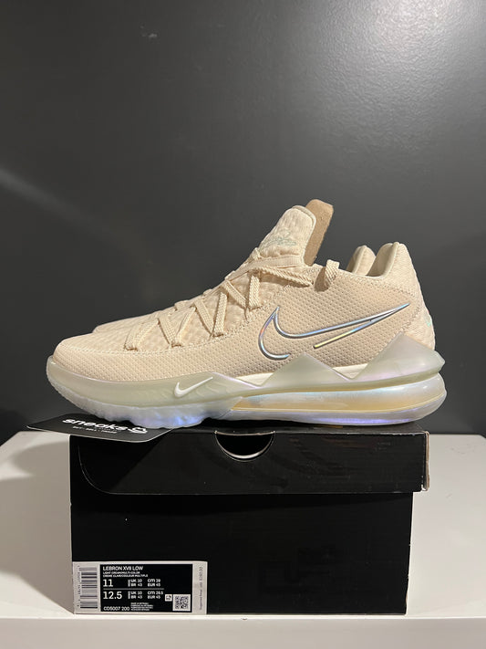 NEW Nike LeBron 17 Low Light Cream CD5007-200 SIZE 11M OG ALL JY25-218