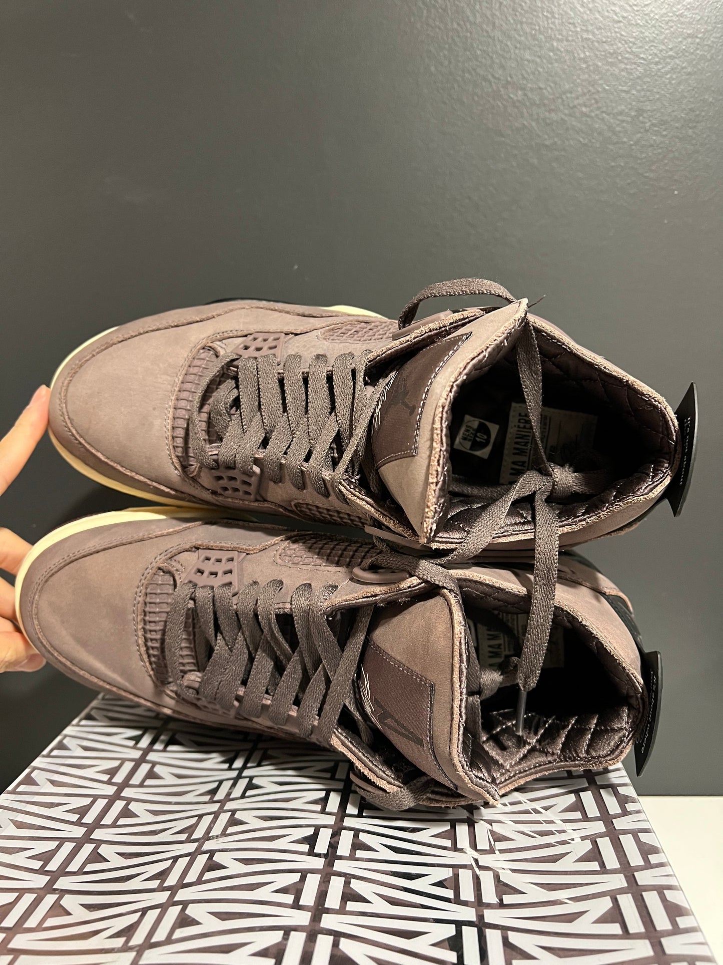 USED A Ma Maniére x Air Jordan 4 Retro Violet Ore DV6773-220 SIZE 10M OG ALL JN25-103