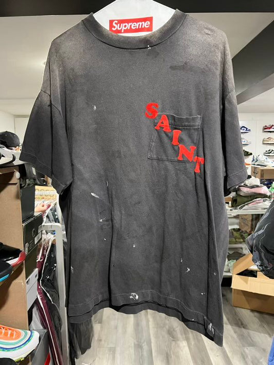 Saint Michael Red Pocket T-Shirt