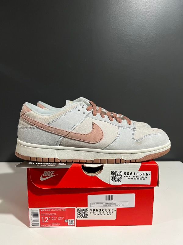 USED SIZE 12.5M Nike Dunk Low Fossil Rose - Used