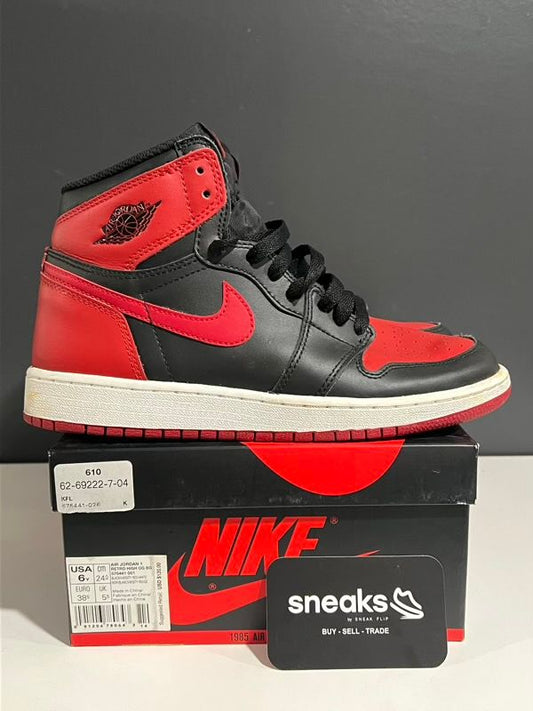 USED SIZE 6Y Jordan 1 Retro Bred Banned (2016) (GS) - Used